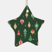 Style vintage Ornement de Noël Motif - Vert (Droite)