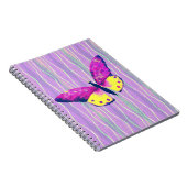 Style vintage Papillon Artsy Carnet spiral rose (Côté Droit)