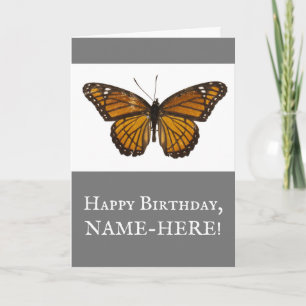 Style vintage, Papillon, Bonne Carte Anniversaire