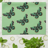 Style vintage Papillon serviette de cuisine en ver (Plié)