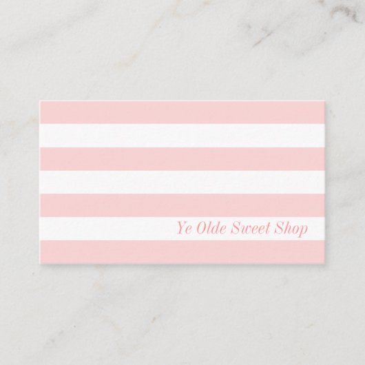 Style vintage rose et blanc - Carte de visite (Devant)