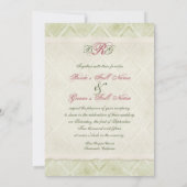 Style vintage rose Hydrangea - Faire-part de maria (Dos)