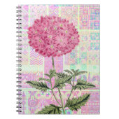 Style Vintage rose Hydrangea Puff Journal (Devant)