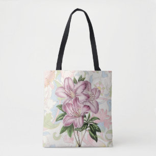 Style vintage Sac fourre-tout de fleurs rose frise