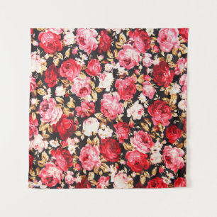 Style vintage tapisserie fleurs tissu motif