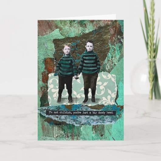 Style Vintage Visage multimédia mixte Carte de voe (Devant)