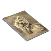 Style vintage Yorkshire Terrier Carnet spiral (Côté Droit)