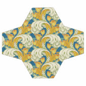 Style William Morris Tulp Tissu Floral sarcelle et (Plat)