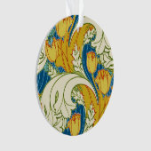 Style William Morris Tulp Tissu Floral sarcelle et (devant)