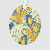 Style William Morris Tulp Tissu Floral sarcelle et (devant)