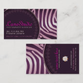 Style Zèbre violet rose avec Cartes de visite de l (Devant / Derrière)
