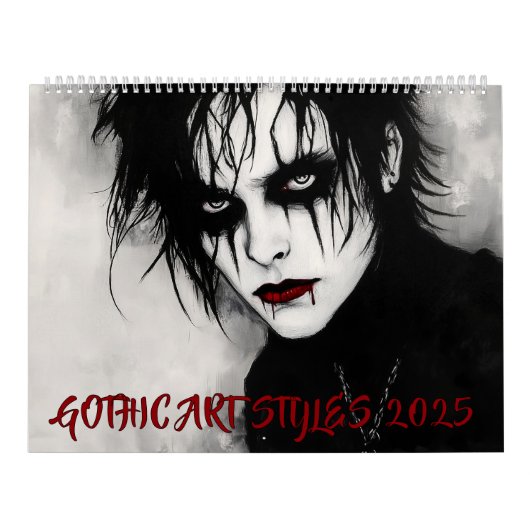 Styles d'art gothique 2025 Calendrier (Protection)