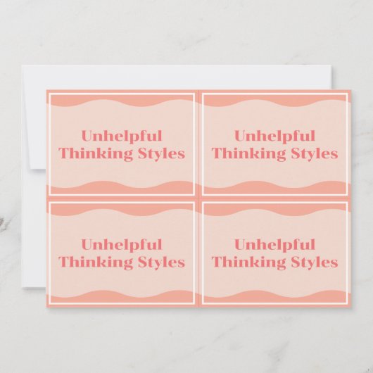 Styles de pensée inutiles Cartes de jeu de pêches (Dos)