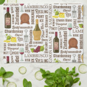 Styles de vin Serviette de cuisine (Plié)