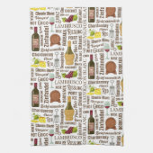 Styles de vin Serviette de cuisine (Vertical)