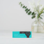 Stylet cheveux turquoise Carte Biz mince (Debout devant)