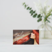 Stylet de cheveux Long Carte de visite de cheveux (Debout devant)