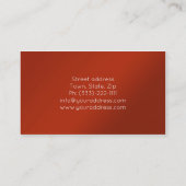 Stylet de cheveux Long Carte de visite de cheveux (Dos)