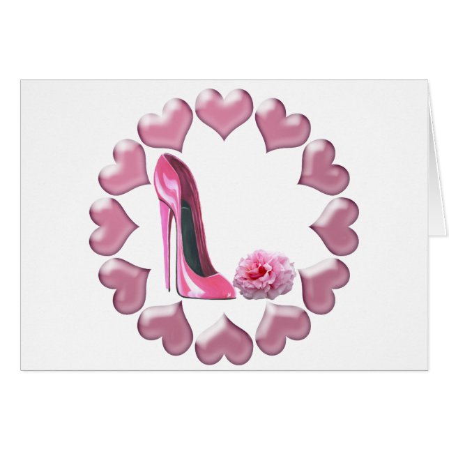 Stylet, rose roses et coeurs (Devant horizontal)