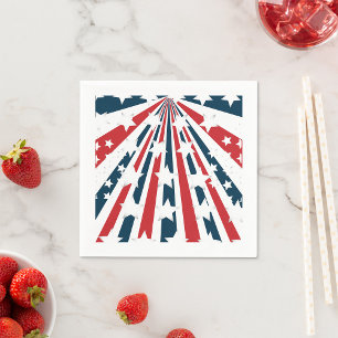 Stylied American Flag Paper Napkins Servet