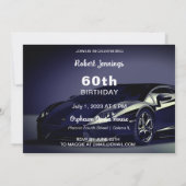 Stylin Fast Car Birthday Uitnodiging (Achterkant)