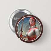 Stylin' Space Pirate Round Button (Voorkant /achterkant)