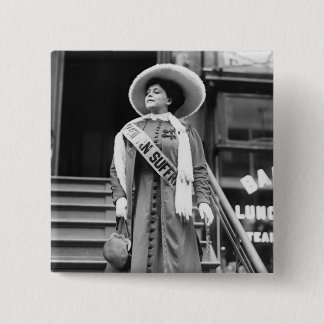 Stylin' Suffragette, 1908 Vierkante Button 5,1 Cm