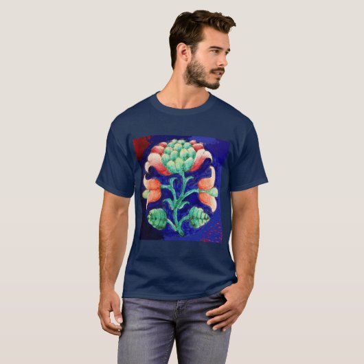 STYLISCH STROOMSTROOM/ RODE PINKGROENBLAUWVLOEISTO T-SHIRT (Voorkant volledig)