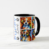 Stylisé Cute Puppies Coffee Mug (Devant droit)