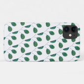 Stylisé Green Pear Tree Feuilles iPhone 11 Coque (Dos (Horizontal))