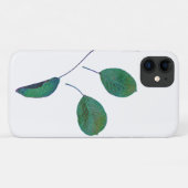 Stylisé Green Pear Tree Feuilles iPhone 11 Coque (Dos (Horizontal))