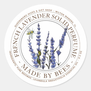 Stylisé Lavande d'abeille Solide Parfum Étiquette