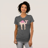 Stylisé mignon graphique un camel à bosse t-shirt (Devant entier)