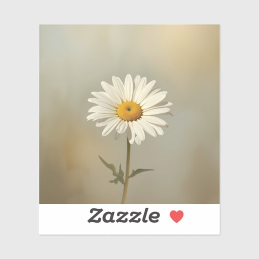 stylised blooming daisy paintings sticker (Vel)