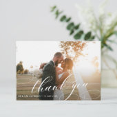 Stylised Calligraphy lettering wedding Bedankkaart (Staand voorkant)