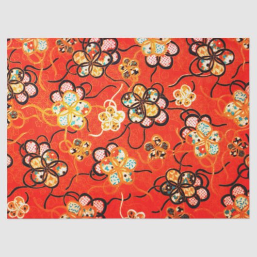 STYLISEERDE STROMEN, ZWARTE WITTE RIBBEN, GERELD TISSUEPAPIER (Voorkant)