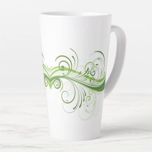 Stylish 17 oz Latte Mug with Bold Graphic Art (Angle droit)