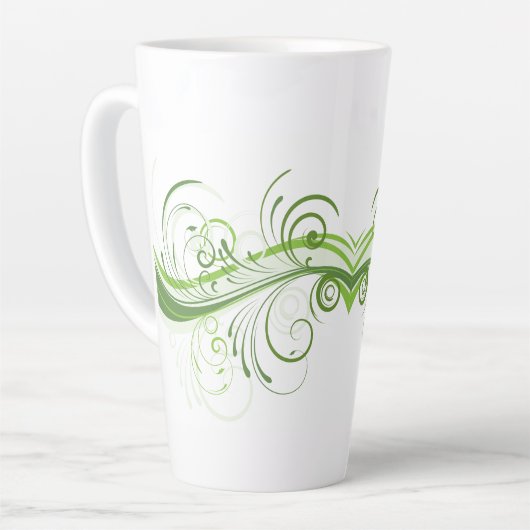 Stylish 17 oz Latte Mug with Bold Graphic Art (Angle gauche)