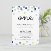 STYLISH 1ER anniversaire fête INVITATION brillant  (Debout devant)