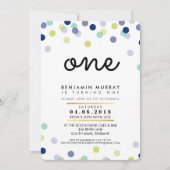 STYLISH 1ER anniversaire fête INVITATION brillant  (Devant)