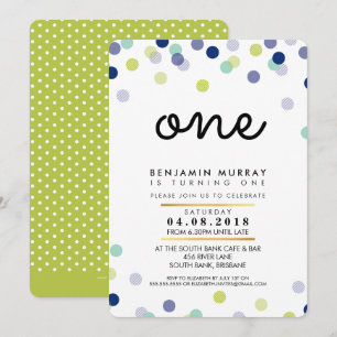 STYLISH 1ER anniversaire fête INVITATION brillant 
