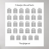 Stylish 29 Table Wedding Seating Chart Poster (Devant)