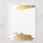 STYLISH 30E anniversaire INVITATION faux or brosse (Dos)