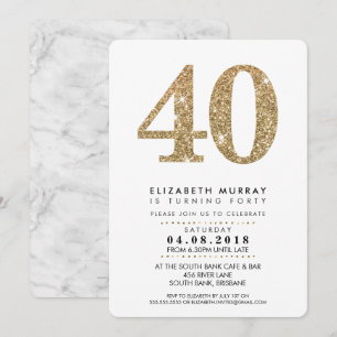 STYLISH 40E anniversaire INVITATION parties scinti