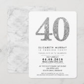 STYLISH 40E anniversaire INVITATION parties scinti (Devant / Derrière)