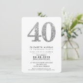 STYLISH 40E anniversaire INVITATION parties scinti (Debout devant)