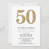 STYLISH 50E anniversaire INVITATION parties scinti (Devant)