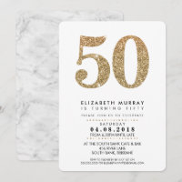 STYLISH 50E anniversaire INVITATION parties scinti