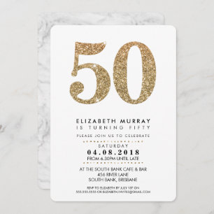 STYLISH 50E anniversaire INVITATION parties scinti