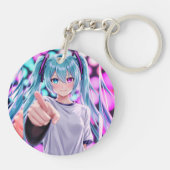 "Stylish Acrylic Circle Keychain Durable " (Achterkant)